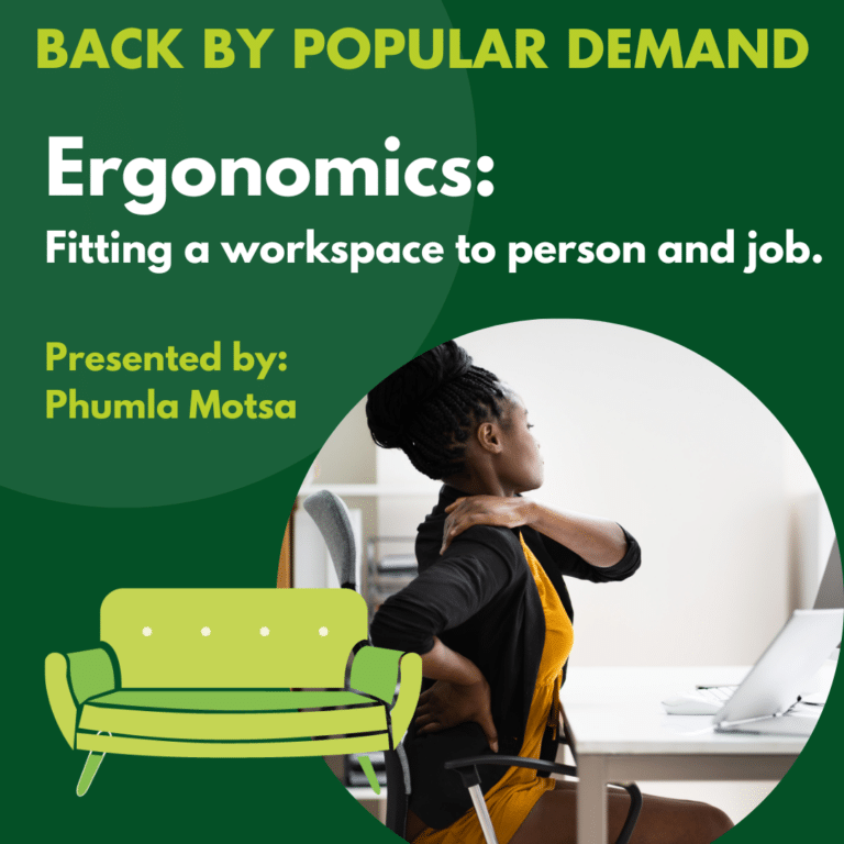 Ergonomics – Fitting workspace to person and job