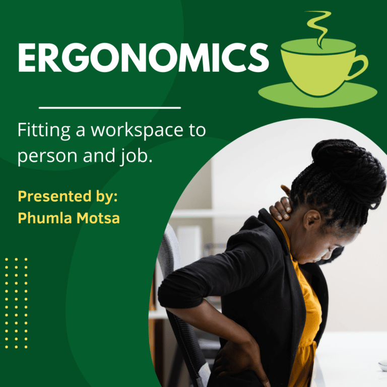 Ergonomics – Fitting workspace to person and job