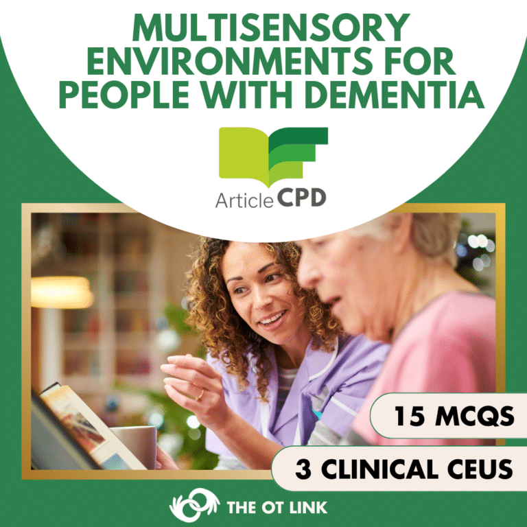 Article: Multisensory Environments for People With Dementia