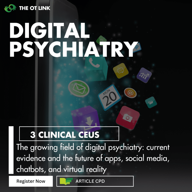 The growing field of digital psychiatry.