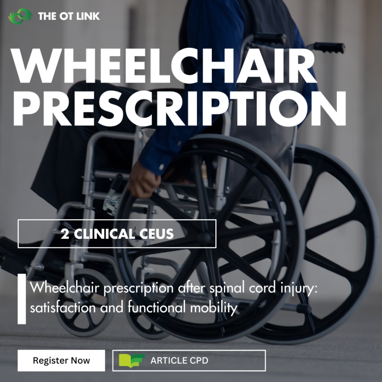 Wheelchair Prescription after Spinal Cord Injury