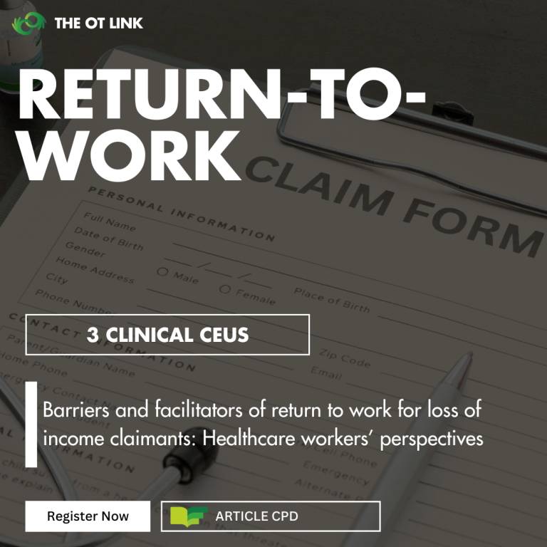 Barriers and Facilitators of Return to Work for Loss-of-Income Claimants